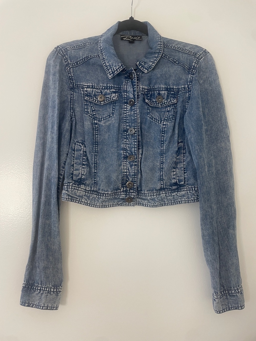 Light Wash Crop Jean Jacket